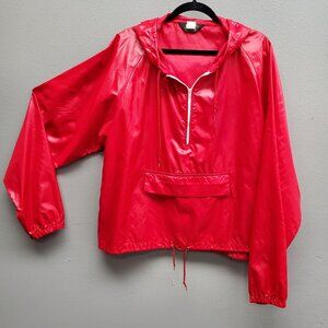 Vintage Swingster Pullover Jacket XL Hooded Windbreaker Drawstring 80s